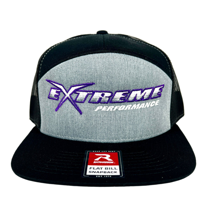 Extreme Performance Black / Grey Purple Logo Snap Back Hat