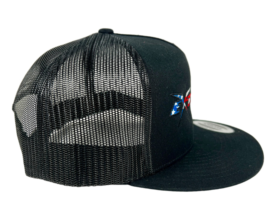 Extreme Performance Black With RWB Logo Snap Back Hat