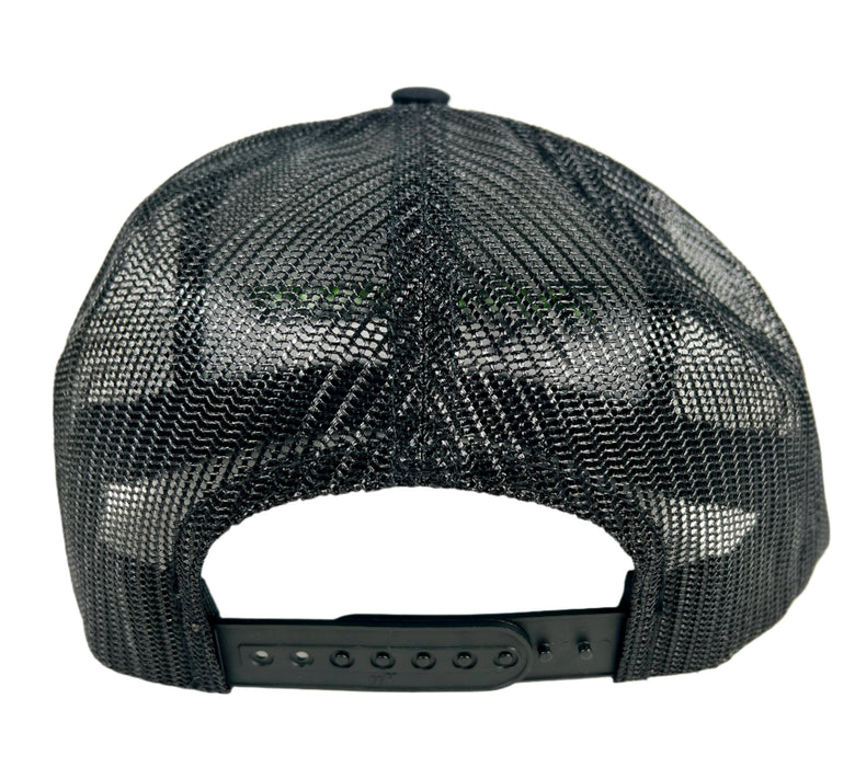 Extreme Performance Black With Green Logo Snap Back Hat