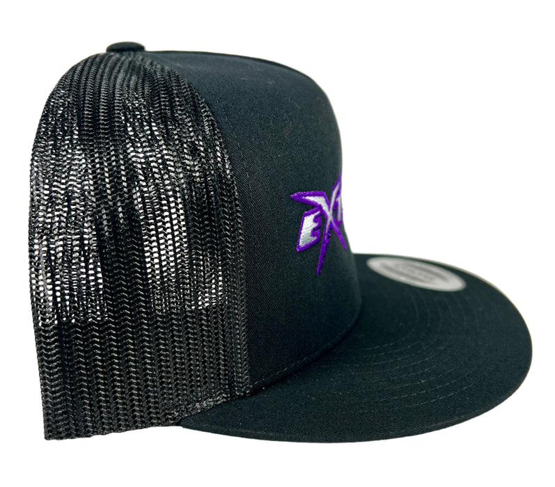 Extreme Performance Black With Purple Logo Snap Back Hat