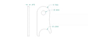 WELD ON SUSPENSION UPPER SHOCK MOUNTING TAB FOR 1 1/4" TUBE, 1/2" HOLE